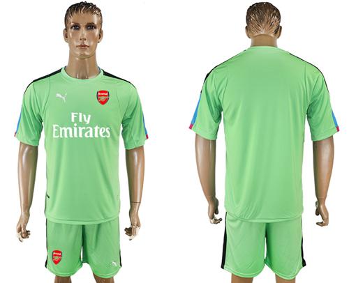 Arsenal Blank Green Goalkeeper Soccer Club Jersey - Click Image to Close